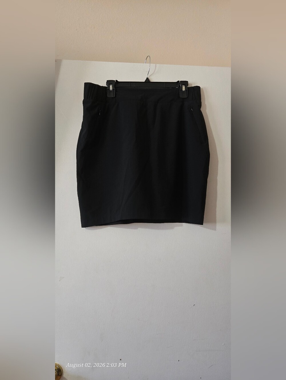 Antigua Black Women's Golf Skort with Side Pockets